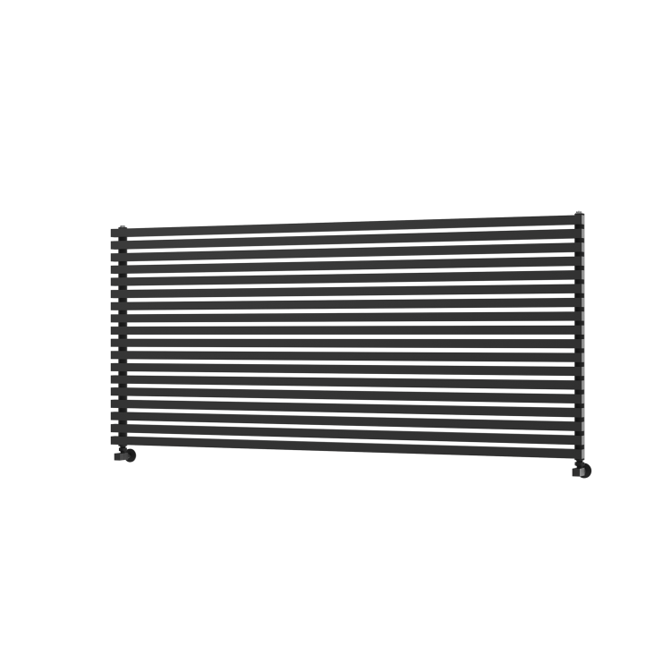 Ravello Midnight Black Square Designer Radiator 810x1800mm Single Panel 6570 BTU