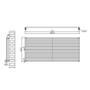 Ravello Midnight Black Square Designer Radiator 810x1800mm Single Panel 6570 BTU