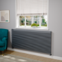 Ravello Dark Grey Anthracite Square Designer Radiator 810x1800mm Single Panel 6570 BTU