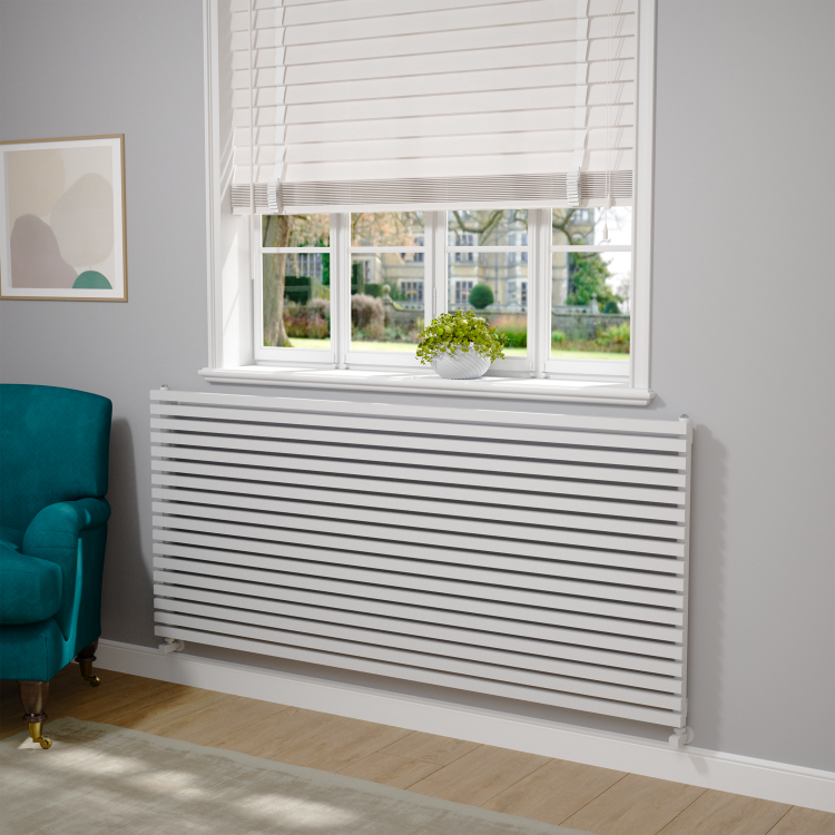 Ravello White Square Designer Radiator 810x1800mm Single Panel 6570 BTU