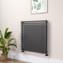 Ravello Midnight Black Square Designer Radiator 810x800mm Single Panel 3150 BTU