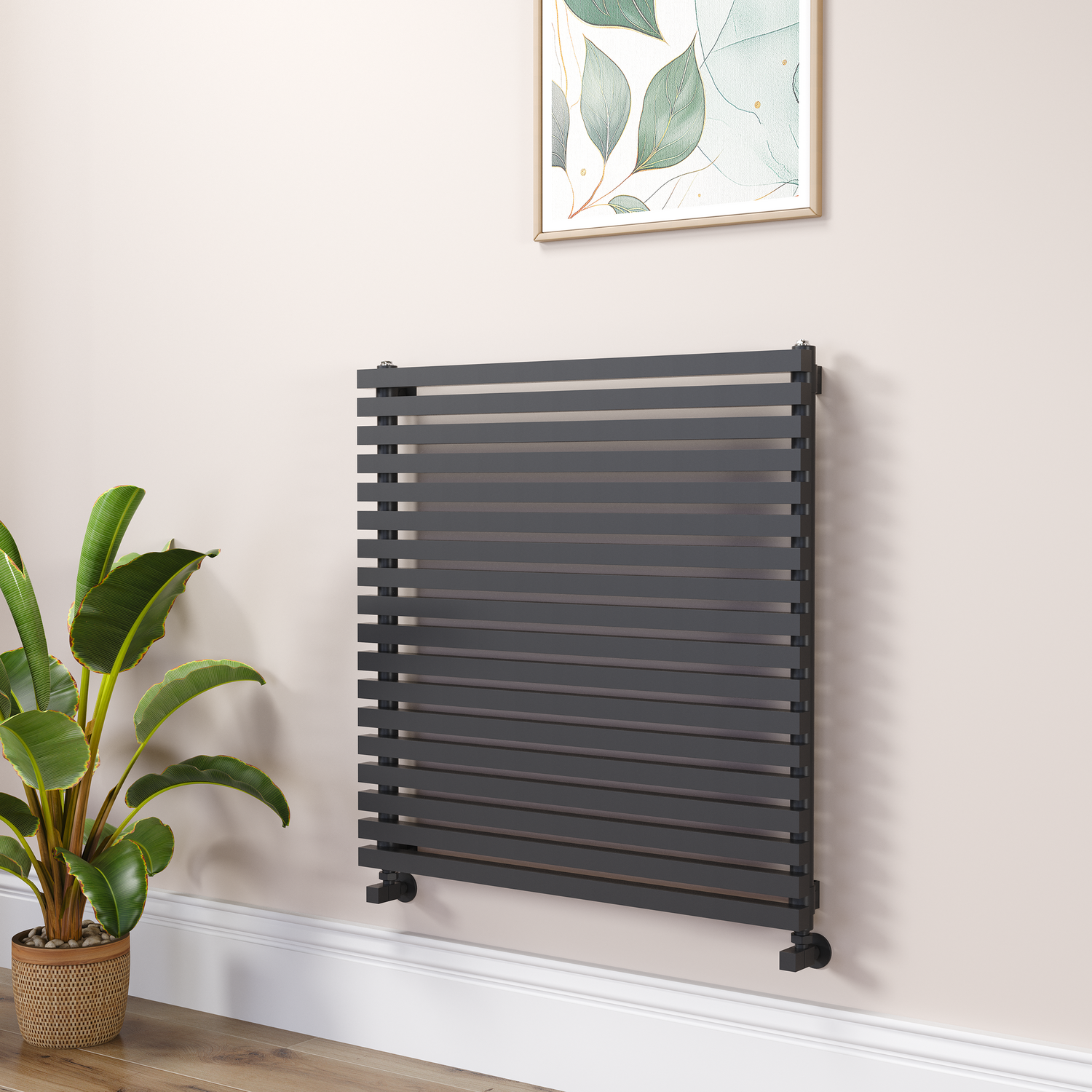 Midnight Square Designer Radiator 810x800mm Single Panel 3150 BTU