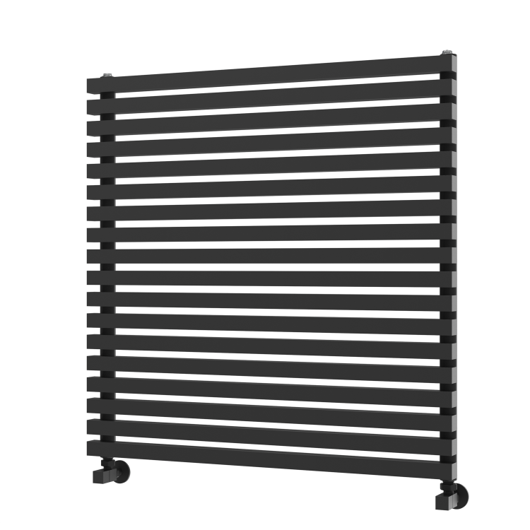 Ravello Midnight Black Square Designer Radiator 810x800mm Single Panel 3150 BTU