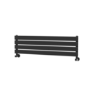 Riace Midnight Black Flat Designer Radiator 280x1000mm Single Panel 1082 BTU