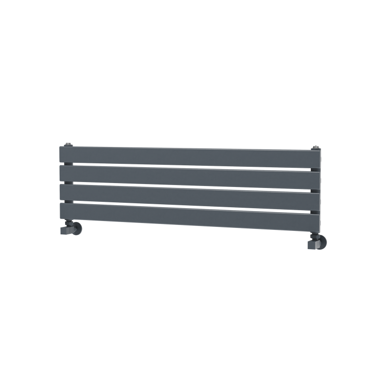 Riace Dark Grey Anthracite Flat Designer Radiator 280x1000mm Single Panel 1082 BTU