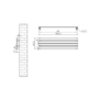 Riace Dark Grey Anthracite Flat Designer Radiator 280x1000mm Single Panel 1082 BTU