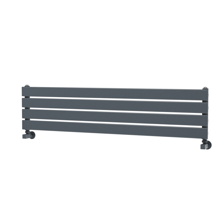 Riace Dark Grey Anthracite Flat Designer Radiator 280x1200mm Single Panel 1280 BTU