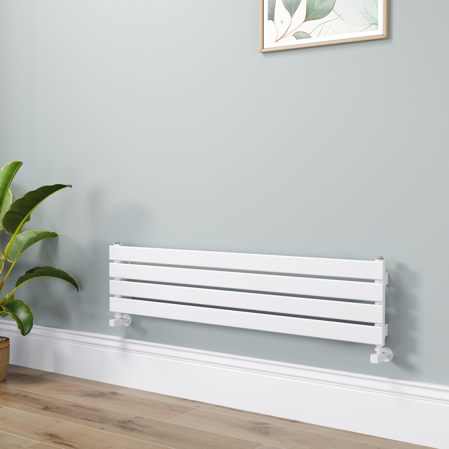 Flat Designer Radiator 280x1200mm Single Panel 1280 BTU