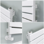 Riace White Flat Designer Radiator 280x1200mm Single Panel 1280 BTU