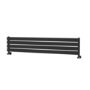 Riace Midnight Black Flat Designer Radiator 280x1400mm Single Panel 1481 BTU