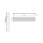 Riace Midnight Black Flat Designer Radiator 280x1600mm Single Panel 1686 BTU