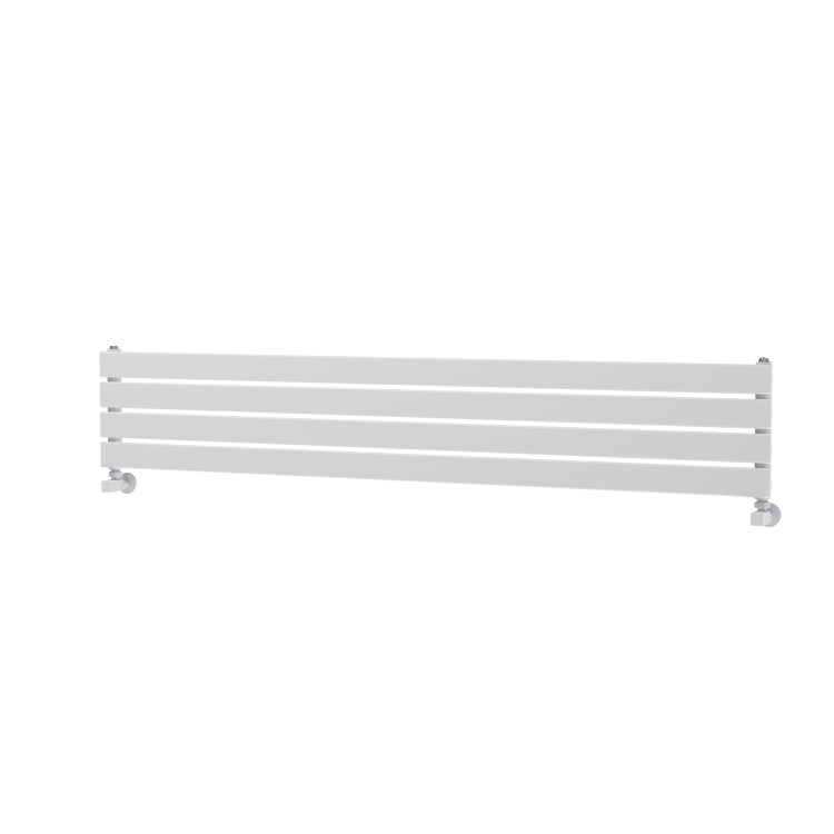 Riace White Flat Designer Radiator 280x1600mm Single Panel 1686 BTU
