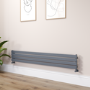 Riace Dark Grey Anthracite Flat Designer Radiator 280x1800mm Single Panel 1898 BTU