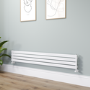 Riace White Flat Designer Radiator 280x1800mm Single Panel 1898 BTU
