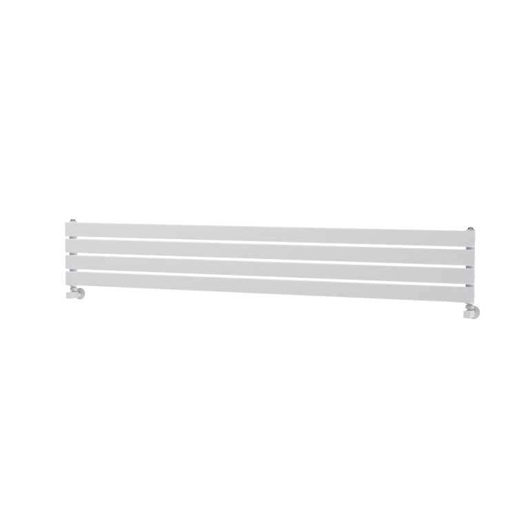 Riace White Flat Designer Radiator 280x1800mm Single Panel 1898 BTU