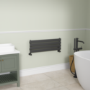 Riace Midnight Black Flat Designer Radiator 280x800mm Single Panel 884 BTU