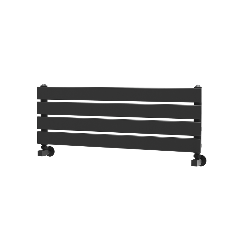 Riace Midnight Black Flat Designer Radiator 280x800mm Single Panel 884 BTU