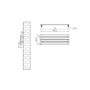 Riace Midnight Black Flat Designer Radiator 280x800mm Single Panel 884 BTU