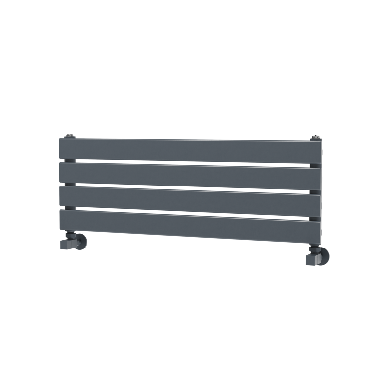 Riace Dark Grey Anthracite Flat Designer Radiator 280x800mm Single Panel 884 BTU
