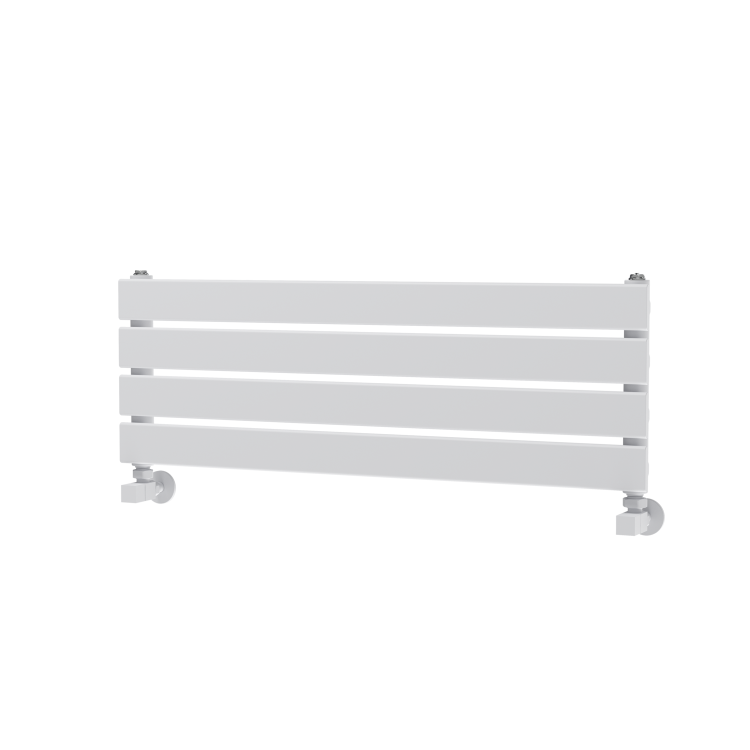 Riace White Flat Designer Radiator 280x800mm Single Panel 884 BTU