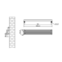 Ventura Midnight Black Oval Unique Designer Radiator 175x1000mm Single Panel 945 BTU
