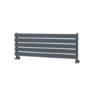 Riace Dark Grey Anthracite Flat Designer Radiator 350x1000mm Single Panel 1352 BTU
