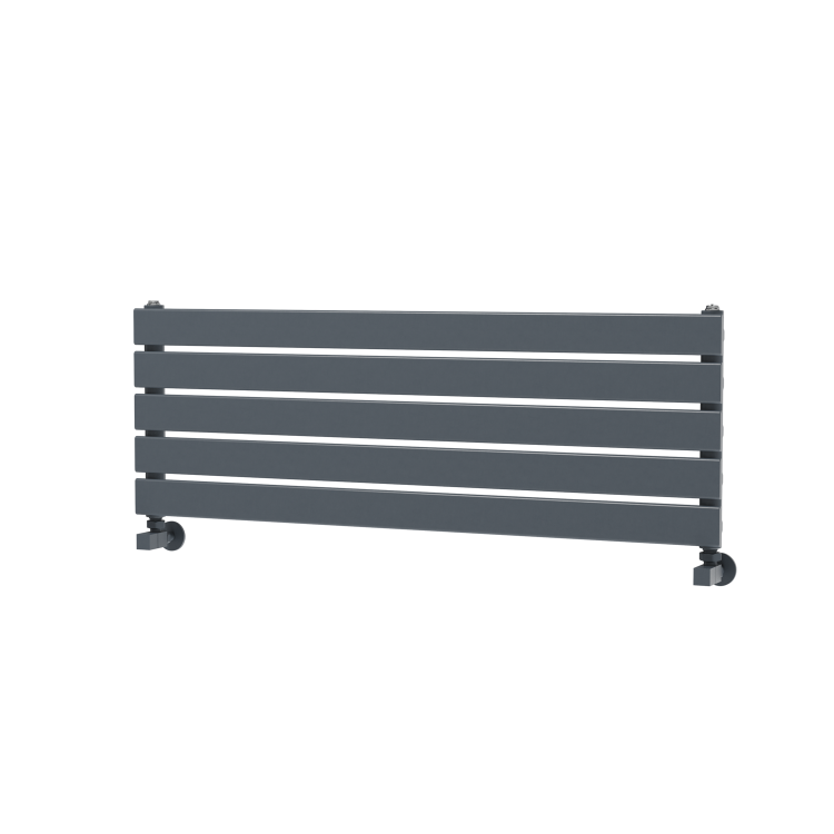 Riace Dark Grey Anthracite Flat Designer Radiator 350x1000mm Single Panel 1352 BTU