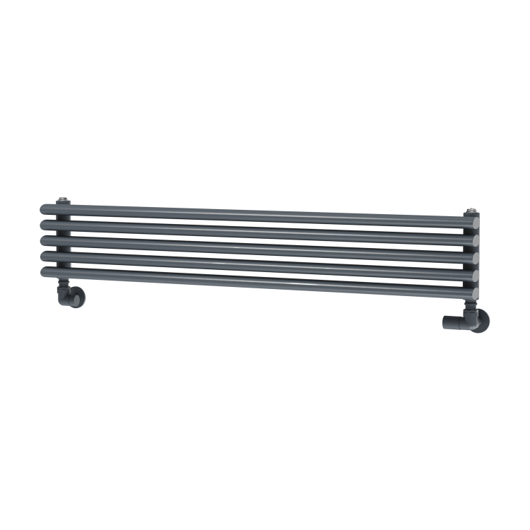 Ventura Dark Grey Anthracite Oval Unique Designer Radiator 175x1000mm Single Panel 945 BTU