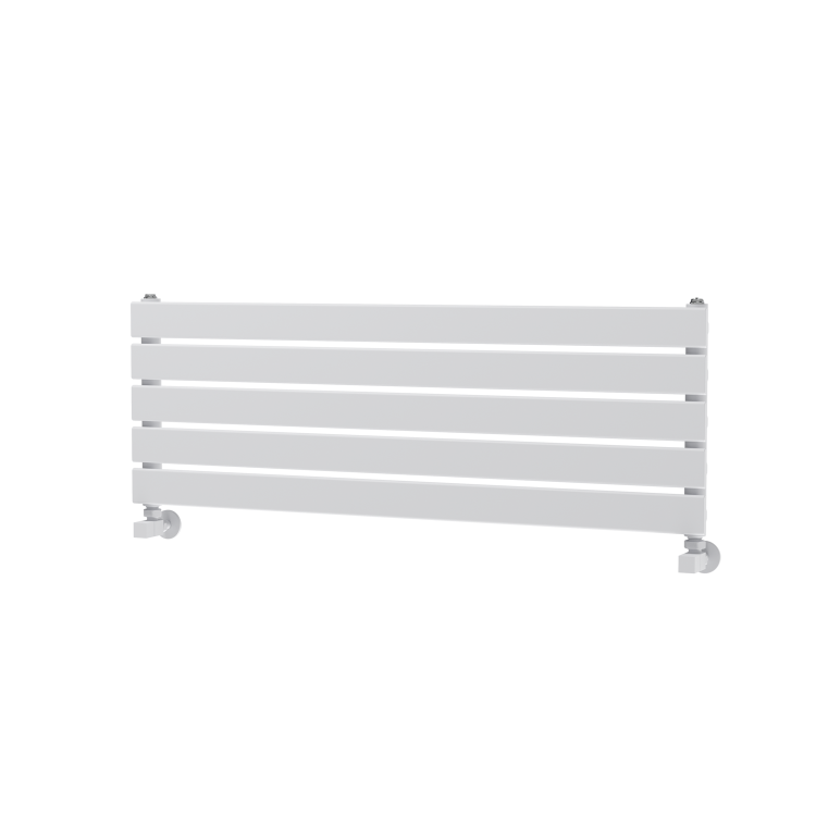 Riace White Flat Designer Radiator 350x1000mm Single Panel 1352 BTU