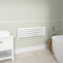 Sorrento White Oval Designer Radiator 295x1000mm Single Panel 1212 BTU