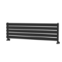 Riace Midnight Black Flat Designer Radiator 350x1200mm Single Panel 1601 BTU