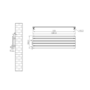 Riace Midnight Black Flat Designer Radiator 350x1200mm Single Panel 1601 BTU