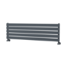 Riace Dark Grey Anthracite Flat Designer Radiator 350x1200mm Single Panel 1601 BTU