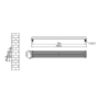 Ventura Midnight Black Oval Unique Designer Radiator 175x1400mm Single Panel 1348 BTU