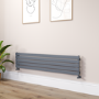 Riace Dark Grey Anthracite Flat Designer Radiator 350x1600mm Single Panel 2109 BTU