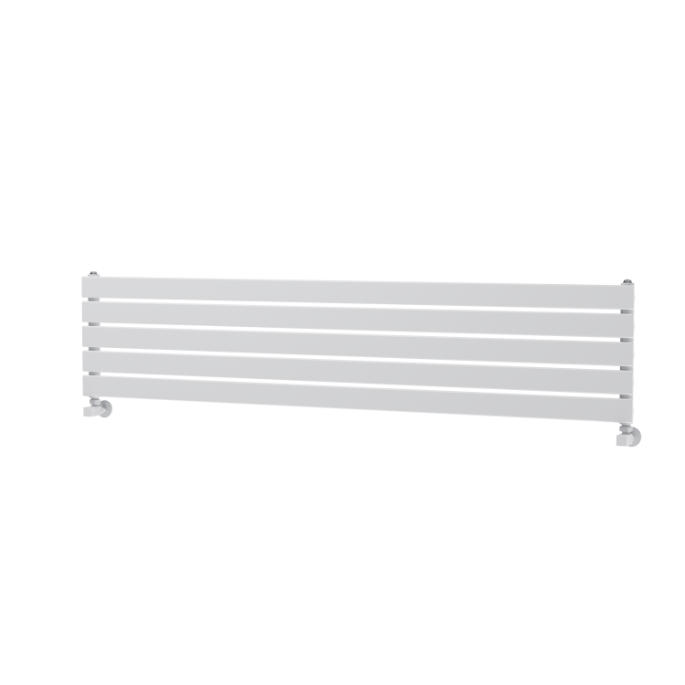 Riace White Flat Designer Radiator 350x1600mm Single Panel 2109 BTU