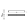 Ventura White Oval Unique Designer Radiator 175x1600mm Single Panel 1553 BTU