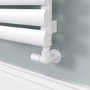 Sorrento White Oval Designer Radiator 295x1600mm Single Panel 1891 BTU