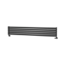 Sorrento Midnight Black Oval Designer Radiator 295x1800mm Single Panel 2126 BTU