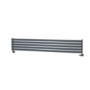 Sorrento Dark Grey Anthracite Oval Designer Radiator 295x1800mm Single Panel 2126 BTU