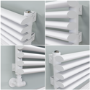 Ventura White Oval Unique Designer Radiator 175x1800mm Single Panel 1754 BTU