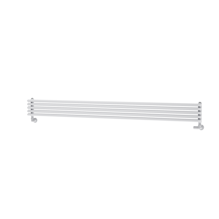 Ventura White Oval Unique Designer Radiator 175x1800mm Single Panel 1754 BTU