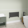 Riace Midnight Black Flat Designer Radiator 350x800mm Single Panel 1106 BTU
