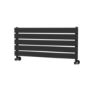 Riace Midnight Black Flat Designer Radiator 350x800mm Single Panel 1106 BTU