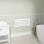 Riace White Flat Designer Radiator 350x800mm Single Panel 1106 BTU
