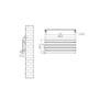 Riace White Flat Designer Radiator 350x800mm Single Panel 1106 BTU