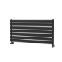 Riace Midnight Black Flat Designer Radiator 490x1000mm Single Panel 1891 BTU