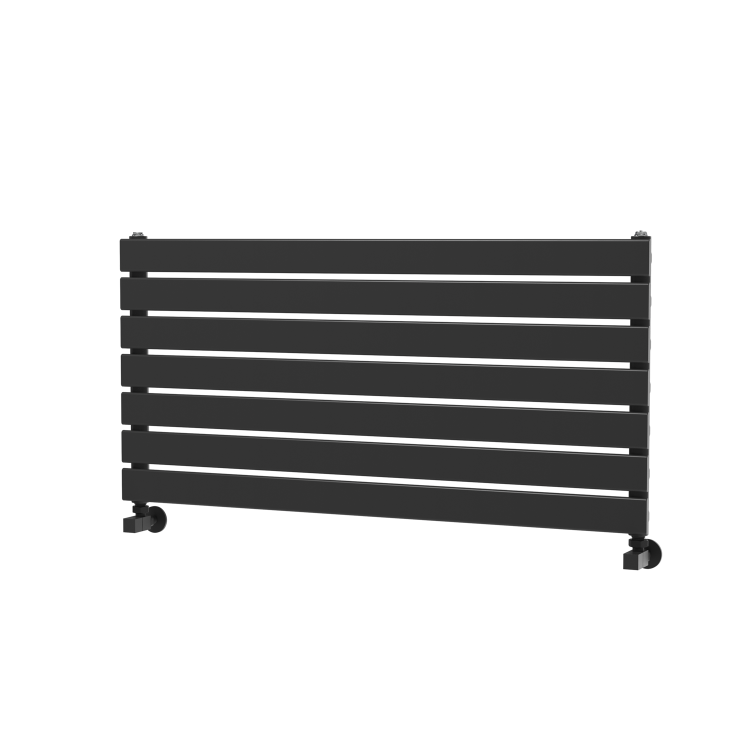 Riace Midnight Black Flat Designer Radiator 490x1000mm Single Panel 1891 BTU