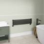 Ventura Midnight Black Oval Unique Designer Radiator 245x1000mm Single Panel 1242 BTU