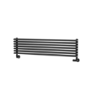 Ventura Midnight Black Oval Unique Designer Radiator 245x1000mm Single Panel 1242 BTU